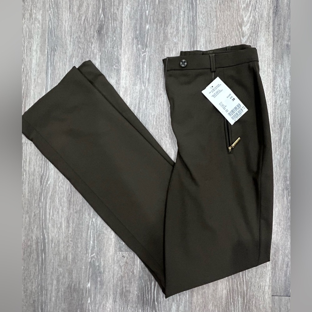 NWT Vintage ESCADA Margaretha Ley Olive Wool Trousers Pants Size 8